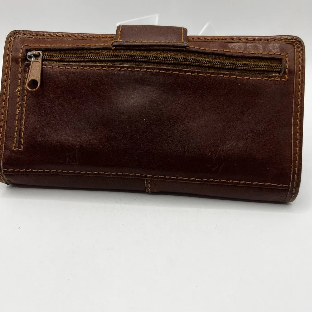 Fossil Wallet Supple Butter soft Leather Brown Slim Wallet 3.5
